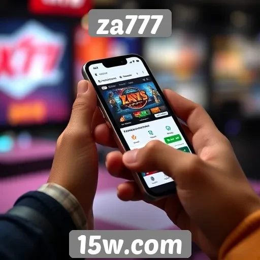 Facilidade de navegação em dispositivos móveis no za777